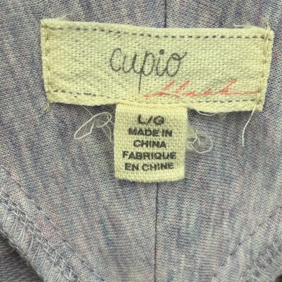 Cupio Gray and Purple Asymmetrical Blouse Relaxed Fit - Picture 3 of 4